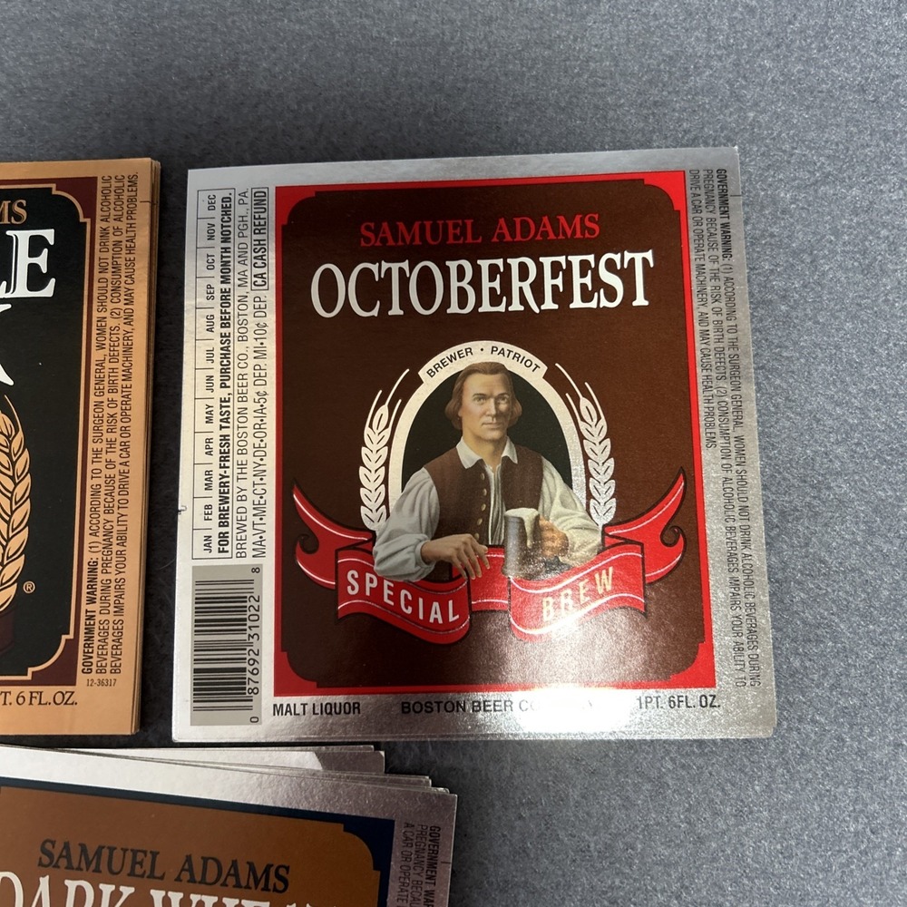 Sam Adams Boston Lager Beer Bottle Labels Lot of 32 Variety Collectible Homebrew - Picture 4 of 7